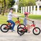 LED Lighted 18-Inch Kids Bike with Training Wheels for Children Aged 4-8 - 52.5" L x 21.5" W x 30" H